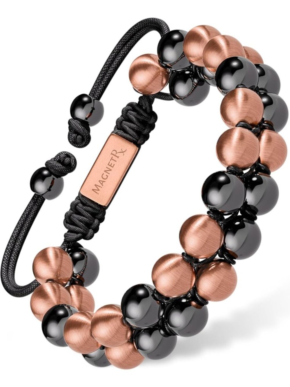 Hematite & Copper Beaded Bracelets - Double Strength 8MM Magnetic Therapy